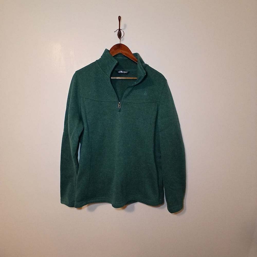 The North Face Women's Forest Green Half-Zip Sweater